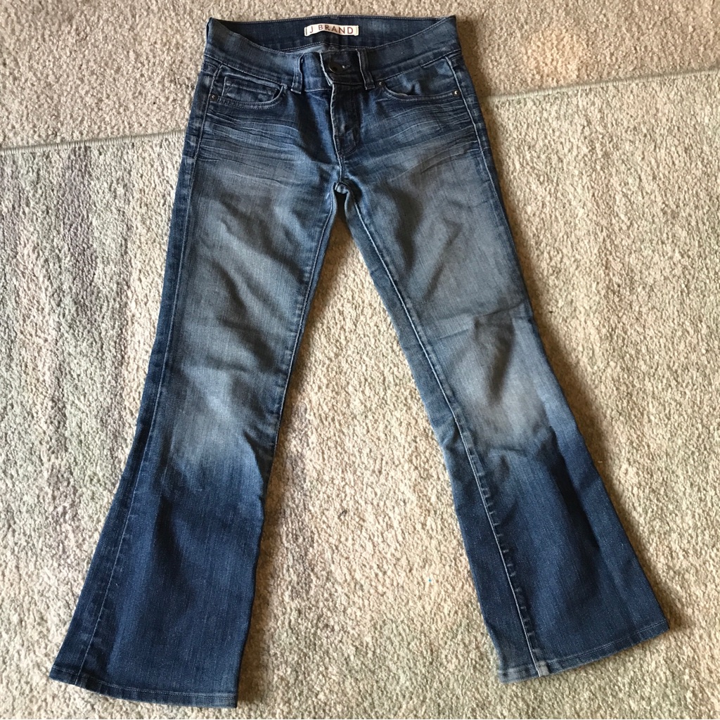 Womens J Brand Heartbreaker Dark Wash Stretch Denim Flare Jean Pants